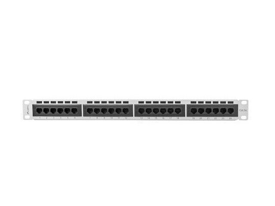 Lanberg Panou Patch pentru Rack 1U 19" 24 Porturi cat5e Gri