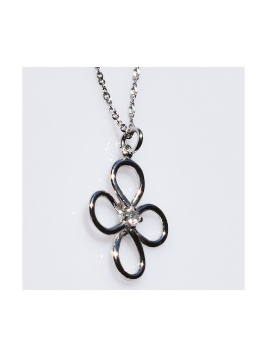 Bizoutaki Cross from Rose Silver with Chain