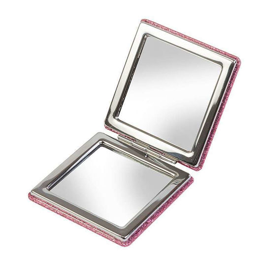 Royal Glitter 6cm Pink Makeup Mirror