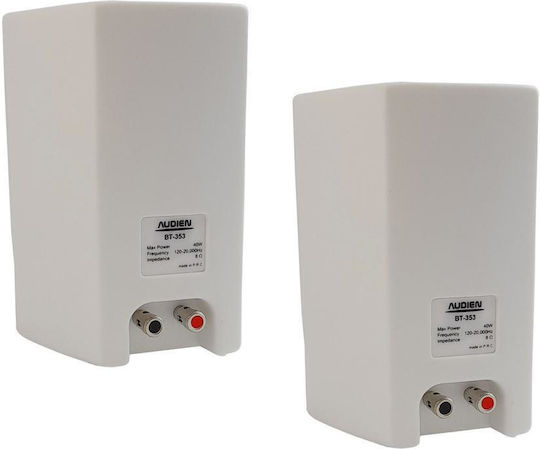 KAL Electronics Παθητικό Επιτοίχιο Ηχείο 40W με Bluetooth (Τεμάχιο) 10.6x10.6x15.3εκ. Λευκό