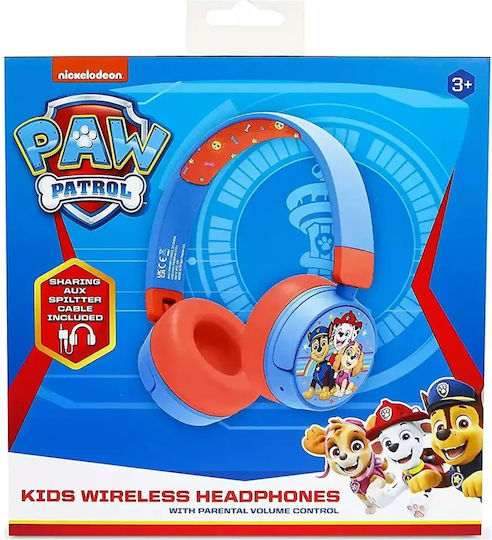 OTL Paw Patrol Kids Wireless / Wired On Ear Headphones with 24 hours of Operation Blue