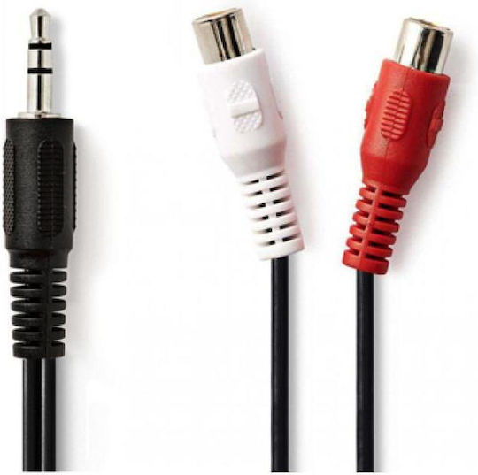 Grundig 3.5mm Male Audio Cable RCA Female Black 0.2m
