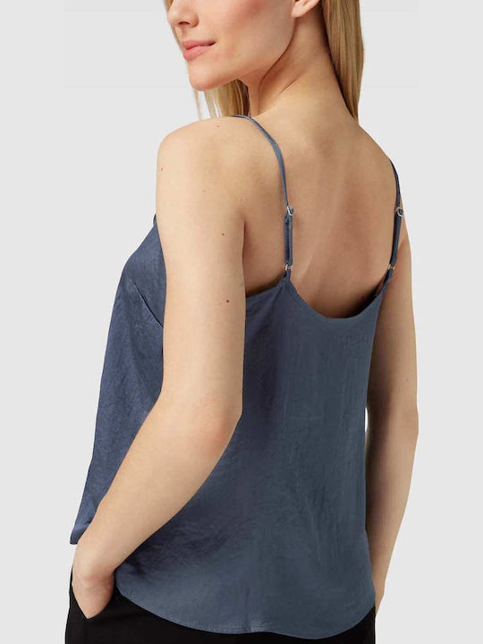 Women's Summer Blouse with Straps Blue