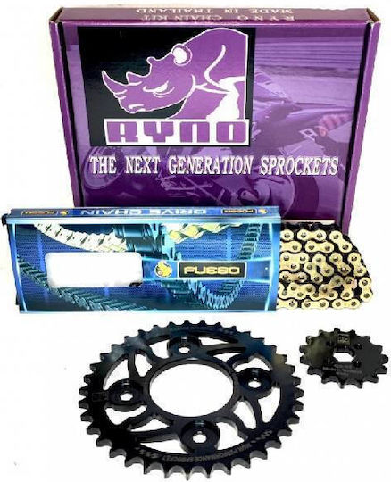 Sprockets Chain Kawasaki KAZE R 115 Ryno Gold Enclosed Chain 14t-42t 428x108l