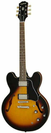 Epiphone ES-335 Electric Guitar with HH Pickup Configuration Vintage Sunburst