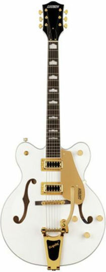 Gretsch G5422TG Electromatic Electric Guitar ES with HH Pickup Configuration Snowcrest White
