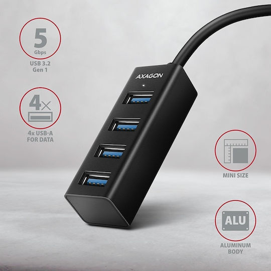 Axagon Hub 4 Porturi USB 3.2 Cu Conectare USB-A