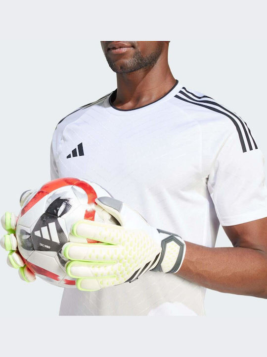 adidas Predator Match Fingersave Γάντια Τερματοφύλακα Ενηλίκων Λευκά