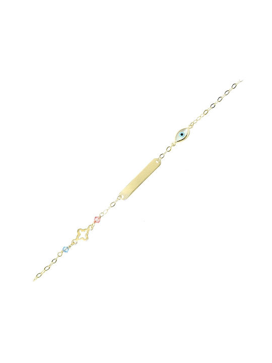 PRECIOUS - CHILDREN'S IDENTITY BRACELET IN GOLD K14 ADB-K-307