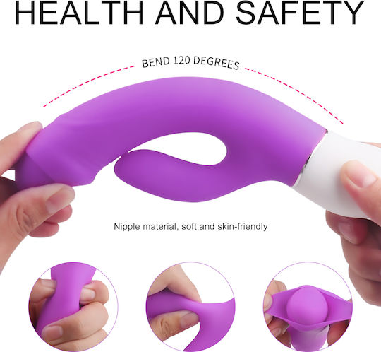 La Lolita Amsterdam Josua Vibrator Iepurele 22cm Fuchsia