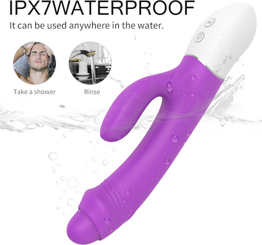 La Lolita Amsterdam Josua Vibrator Iepurele 22cm Fuchsia