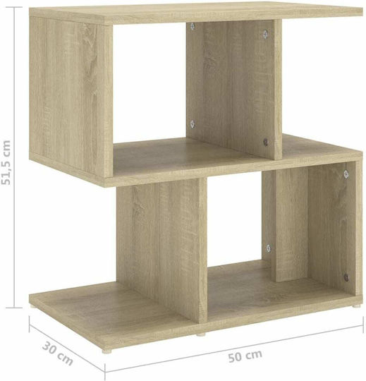Wooden Bedside Tables Sonoma Oak 2 Pieces 50x30x51.5cm