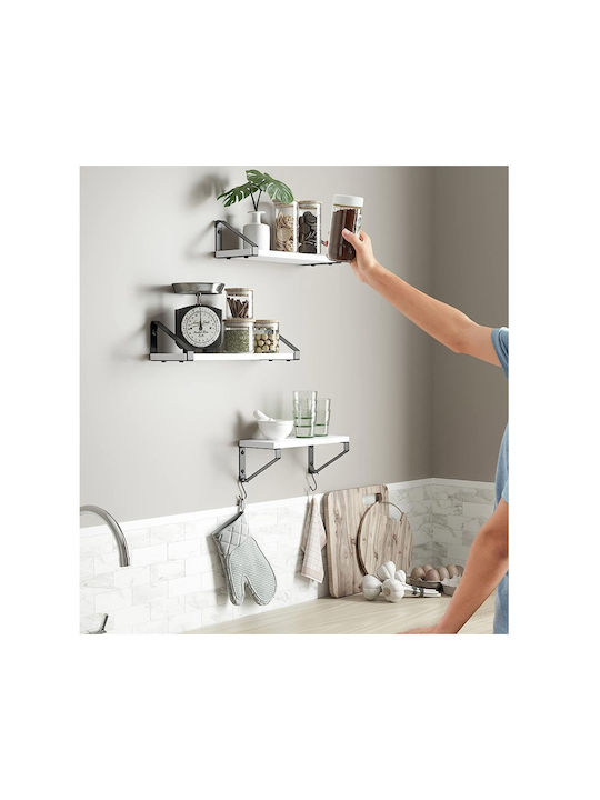 White Wall Shelves (3 Pieces) 40x12x11cm
