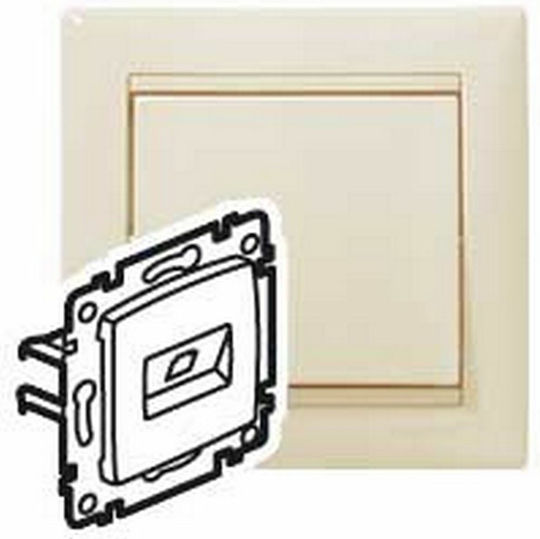 Legrand Valena Einzeln Netzsteckdose RJ45 ohne Rahmen Typ Cat6 in Beige Farbe 774146