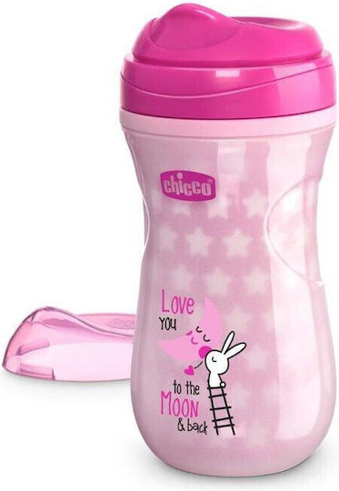 Chicco Πλαστικό Μπιμπερό Κατά των Κολικών με Θηλή Σιλικόνης Ροζ 200ml