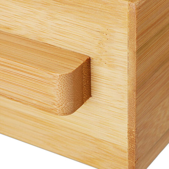Relaxdays Organizator Cosmetice Cu Separatoare Bej 35x15x11.5cm