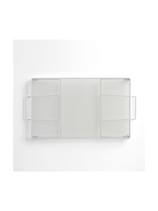 Rayen Suport De Masă Metalic 41x25.5x15cm Albă