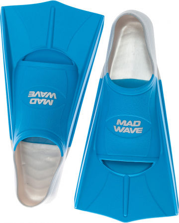 Mad Wave Labeți De piscină Trainning Fins Scurți Albastru