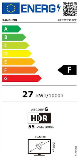Samsung Smart Τηλεόραση 32" Full HD LED T5302 (2023) UE32T5302CEXXH