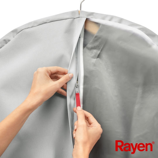 Rayen Fabric Hanging Storage Case For Clothes in White Color 60x60x100cm 1pcs