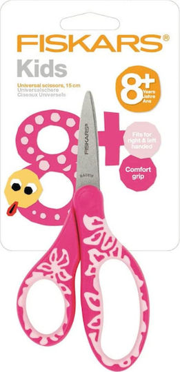 Fiskars SoftGrip Детски Ножица 15бр с Метал Острие Розов 1бр