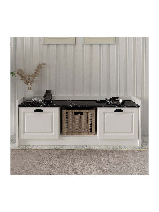 Ξύλινη Παπουτσοθήκη Rayne με 1 Ράφι 120x40x45cm
