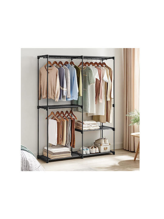 Songmics Cuier de podea Neagră 138x43x182cm