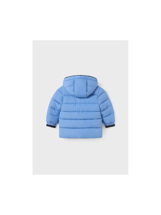 Mayoral Boys Casual Jacket Light Blue with Ηood