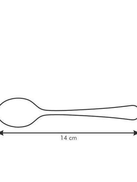 Tescoma Σετ Κουτάλια Γλυκού/Παγωτού Ανοξείδωτα Ασημί 14cm 391423 6τμχ