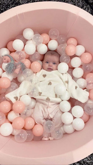 Larisa & Pumpkin Ball Pit Classic made of Fabric 90x90cm. for 6+ Months Pink