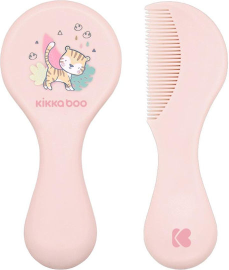 Kikka Boo Baby Brush & Comb Savanna Pink 2pcs