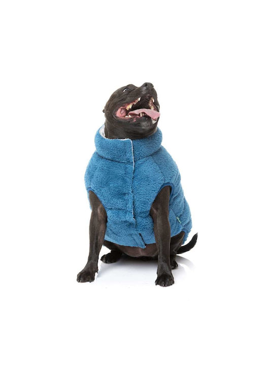 Fuzzyard Haine pentru câini Fleece Albastru Mici cu Lungimea Spateului 26 cm