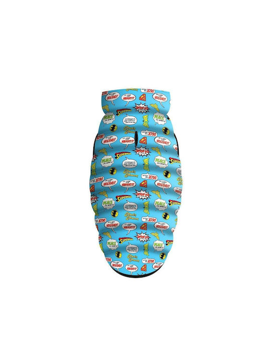 WauDog Blue Waterproof Dog Coat Small with 30cm Back Length