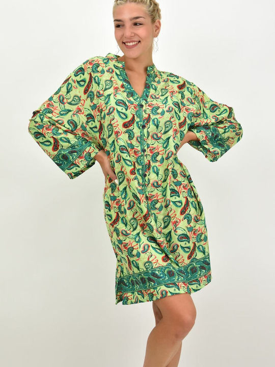 Potre Summer Midi Shirt Dress Dress Green