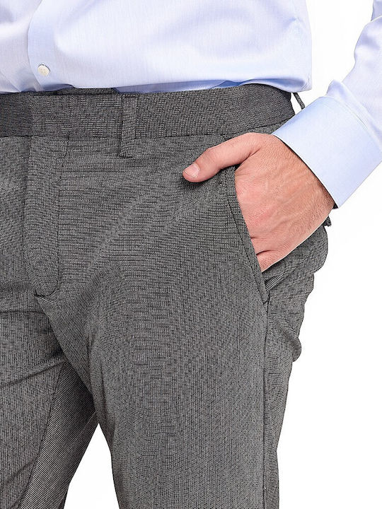 Pantaloni Elastic cu Croială Skinny Gri