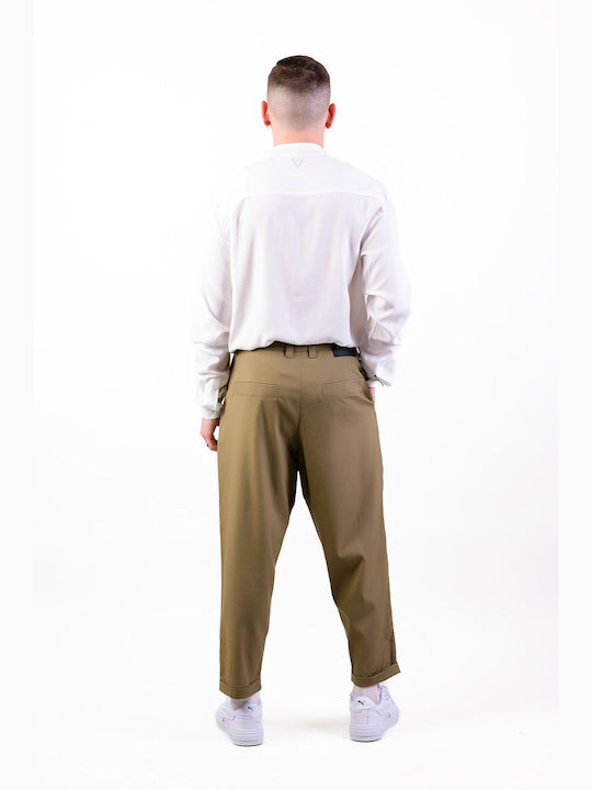 Nineteen Apparel Club Herrenhose Chino in Lockerer Passform Khaki