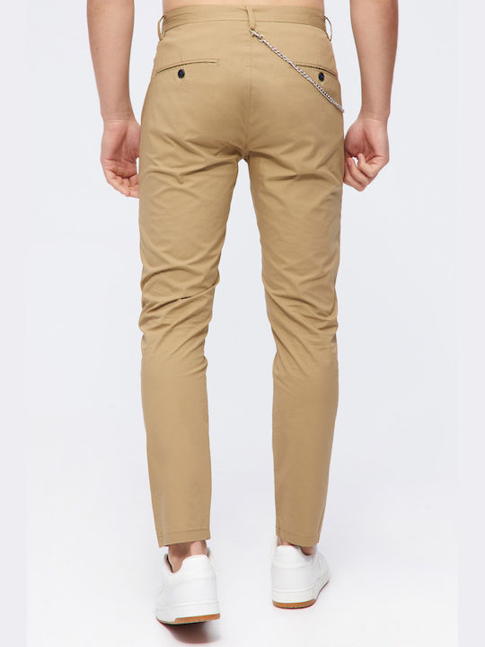 Aristoteli Bitsiani Men's Trousers Chino in Relaxed Fit Beige