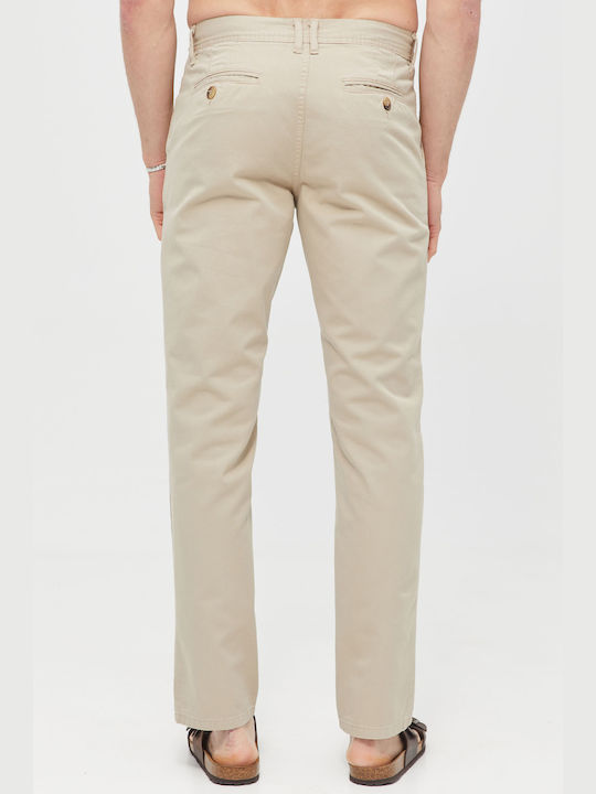 Aristoteli Bitsiani Men's Trousers Chino in Regular Fit Beige