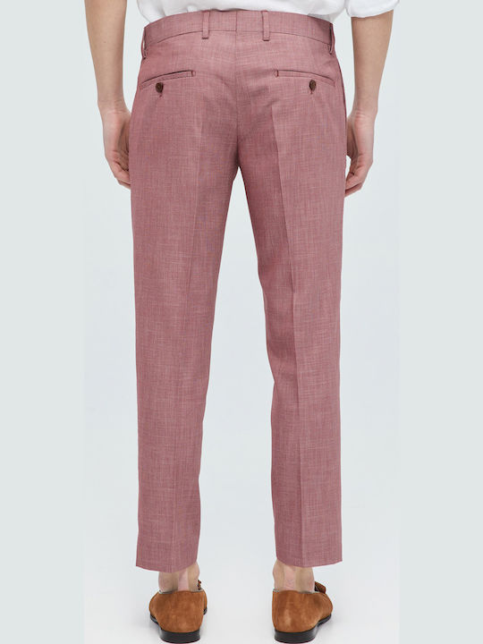 Pantaloni cu Croială Slim Roșu