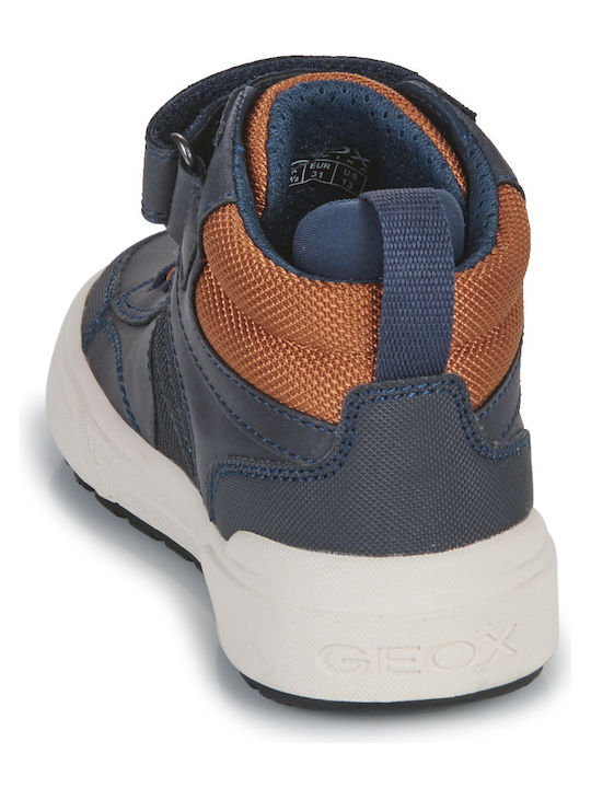 Weemble Παιδικά Sneakers High Ανατομικά με Σκρατς Navy Μπλε