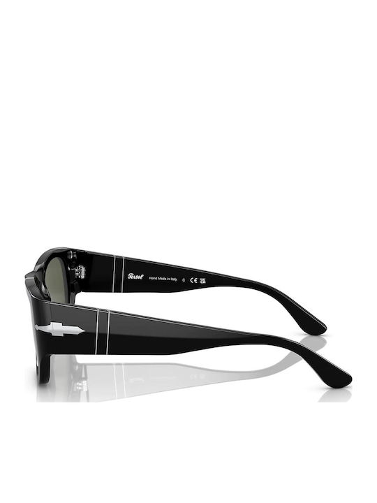 Persol Унисекс Слънчеви Очила С Черна Пластмасова Рамка И Зелени Стъкла PO3308S 95/31