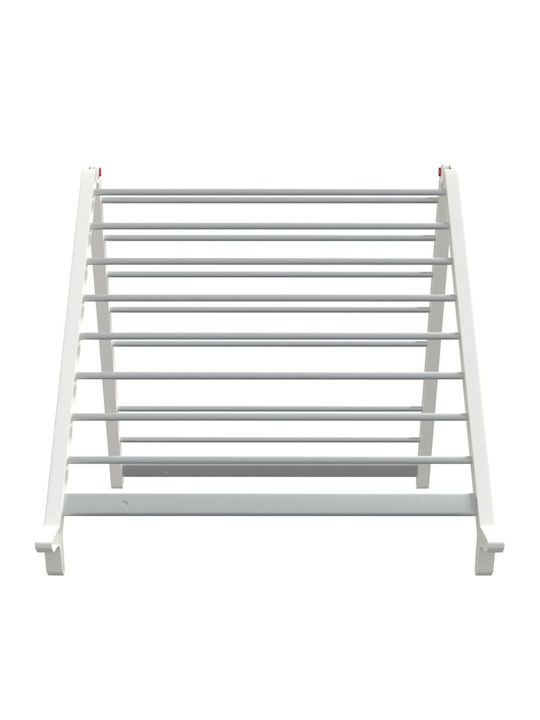 vidaXL Aluminum Folding Floor Clothes Drying Rack with Hanging Length 15.2m