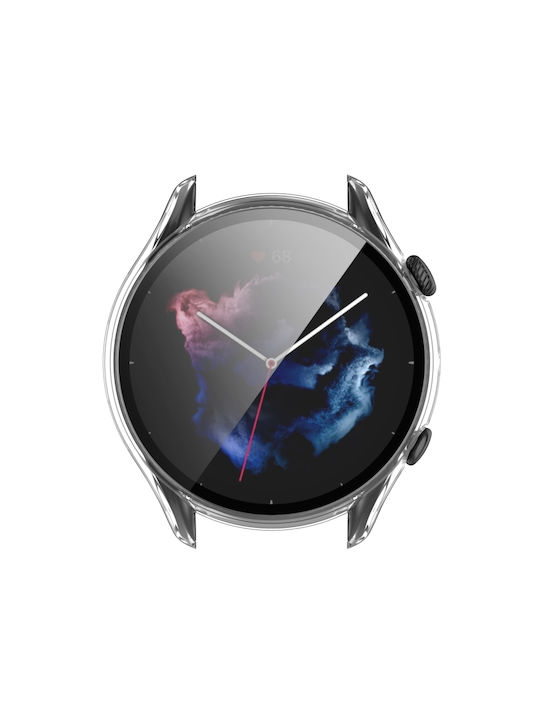Πλαστική Θήκη με Τζαμάκι Transparent White για το Amazfit GTR 3 / 3 Pro