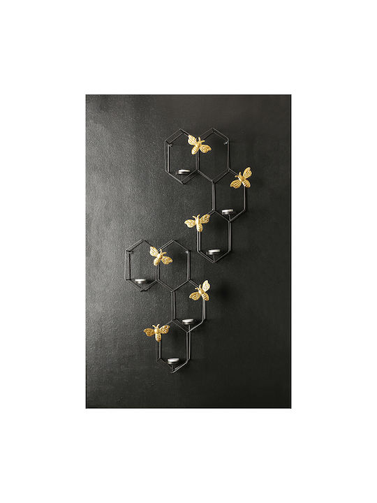 InTheBox Decorativ de Perete din Metal Hive Suport pentru lumânări 30.48x8.89x46.99cm 1pcs