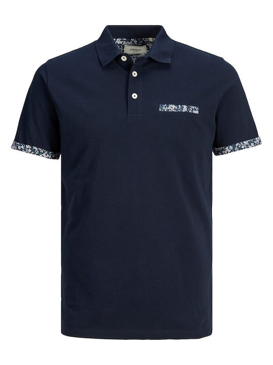 Projekt Produkt Men's Short Sleeve Blouse Polo Navy Blue