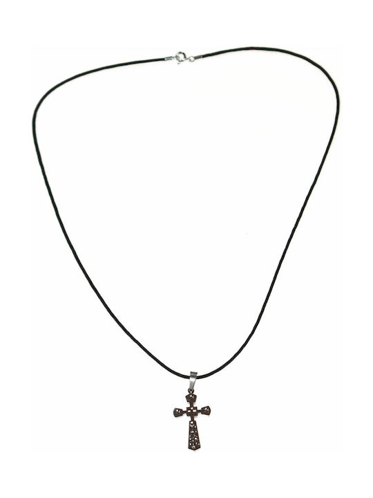 Bizoutaki Cross from Steel with Cord