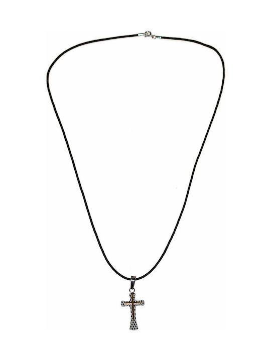 Bizoutaki Cross from Steel with Cord