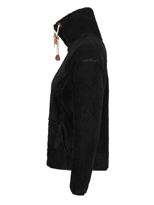 Karmen Women's Cardigan with Zipper Black