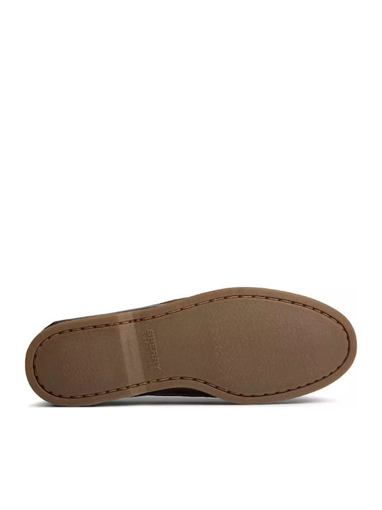Authentic Original Δερμάτινα Ανδρικά Boat Shoes σε Καφέ Χρώμα