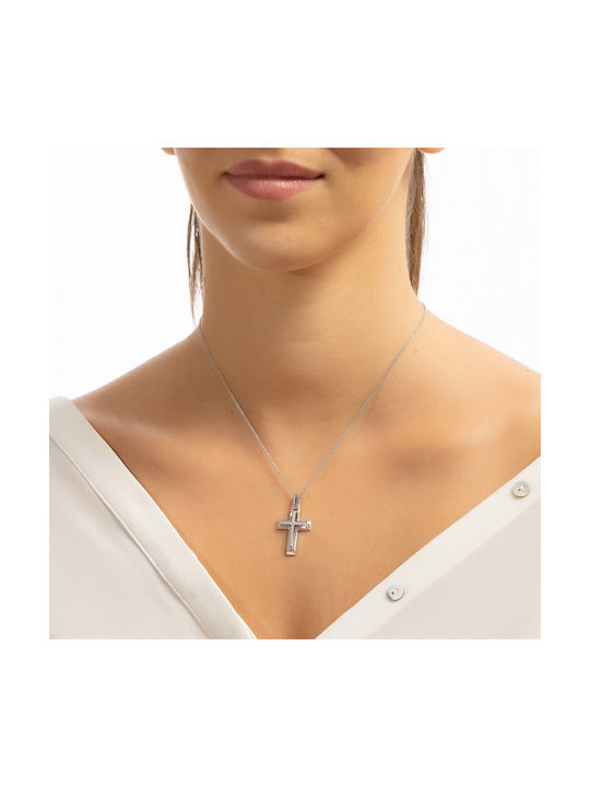 Eforo Women's White Gold Cross 14K